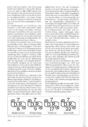 Bis zum 31. März 1912 verwendete Eichzeichen