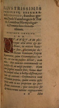Martini Crusii Grammaticae latinae, cum Graeca congruentis Pars ..., 1