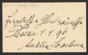 Brief an Unbekannt : 01.01.1896