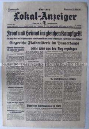 Tageszeitung "Berliner Lokal-Anzeiger" u.a. mit einer Rede von Görings zur Kriegslage