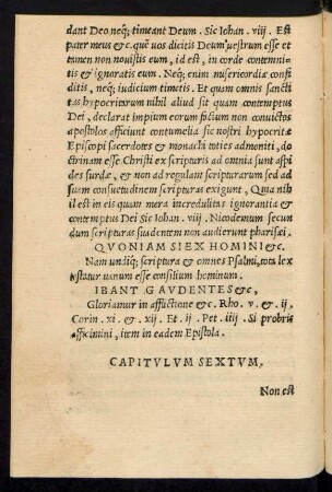 Capitulum Sextum.