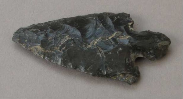 Arrowhead made from obsidian