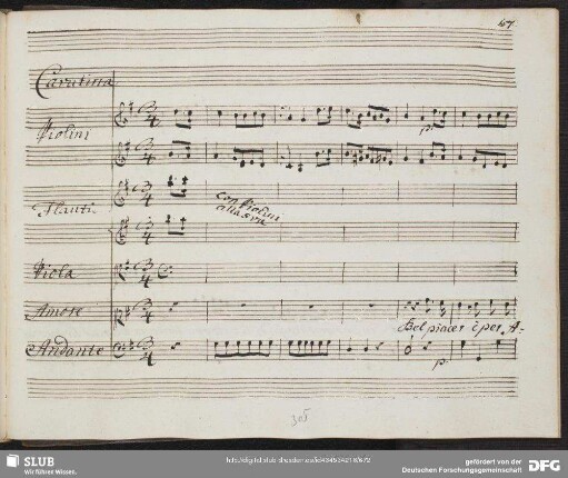 Cavatina: Bel piacer è per Amore il cangiar in un momento