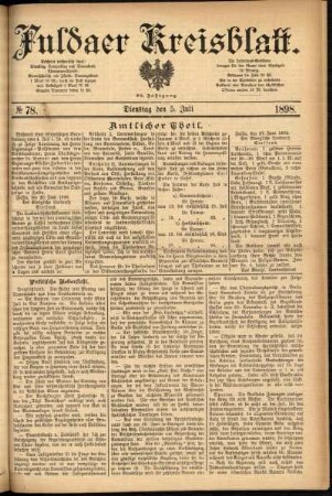 Ausgabe vom Dienstag, den 05. Juli 1898.