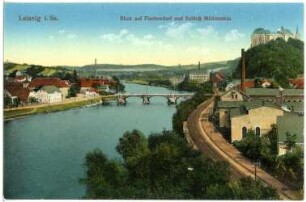 Leisnig. Fischendorf, Schloss Mildenstein und Muldenbrücke