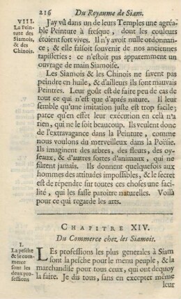 Chapitre XIV. Du commerce chez les Siamois