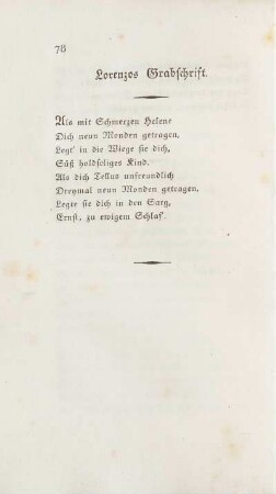 Lorenzos Grabschrift.