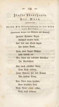 Fünfte Abentheure. Der Mord