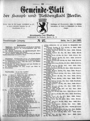 1903,27: No. 27, 5. Juli 1903