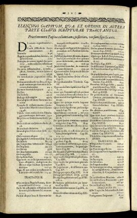 Elenchus Capitum, Quæ Ex Ordine In Altera Parte Clavis Scripturae Tractantur.