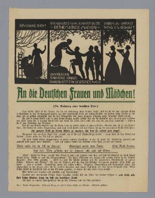 "An die Deutschen Frauen und Mädchen!"