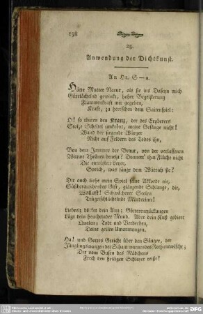 25. Anwendung der Dichtkunst