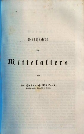 Geschichte des Mittelalters