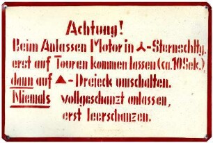 Warnschild für Rootsgebläse