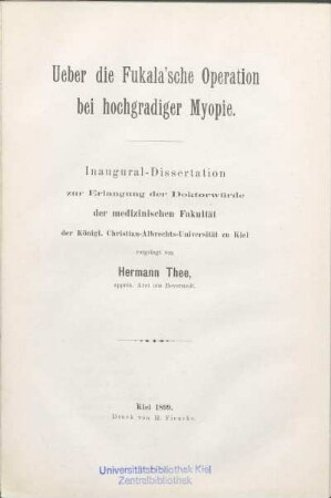 Ueber die Fukala'sche Operation bei hochgradiger Myopie
