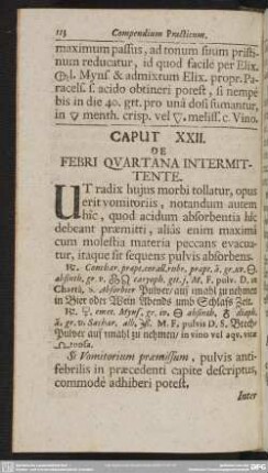 Caput XXII. De Febri Quartana Intermittente
