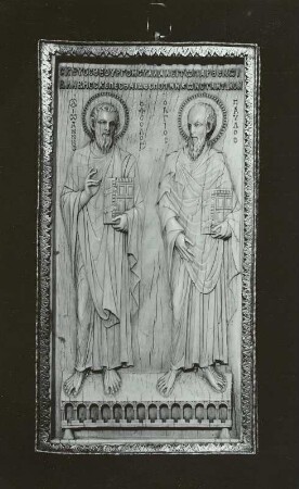 Reliefplatte mit en Aposteln Johannes und Paulus