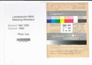Entnazifizierung Leo Plum , geb. 29.01.1894 (Arzt)
