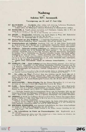 Nachtrag (Nr. 817-830)