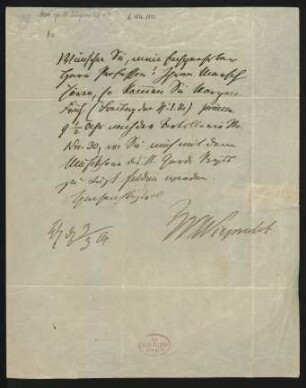 Brief an August Wilhelm Bach : 03.03.1864