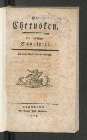 Die Cherusken : Ein politisches Schauspiel