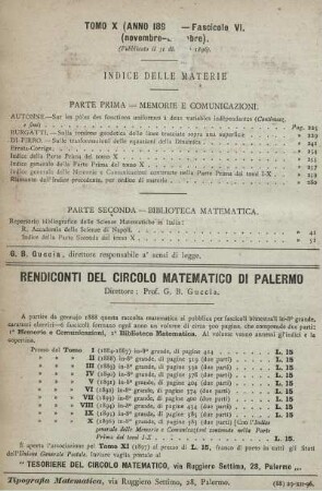 Indice delle materie.