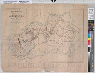 Übersichtskarte der Bürgermeisterei Meiderich, Kr. Ruhrort. Lithographische Anstalt von Bogdan Gisevius, Berlin