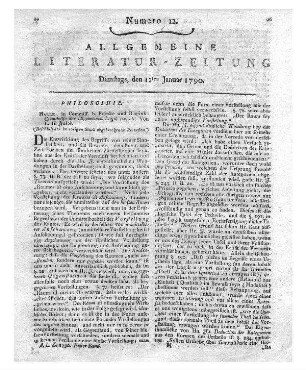 Sammlung einiger Predigten. Hrsg. von Johann Phillip Gabler. Nürnberg, Altdorf : Monath 1789