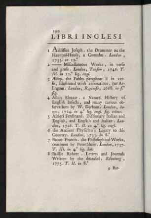 190-199, Libri Inglesi