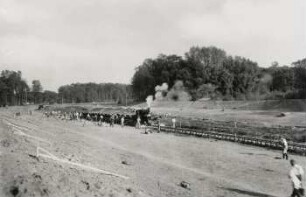 Elster-Luppe Regulierung, 10. September 1934 : Massenaushub im Forstrevier Burgaue