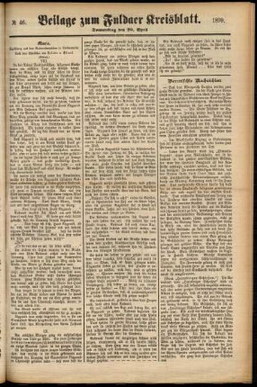 Zweite Ausgabe vom Donnerstag, den 20. April 1899.