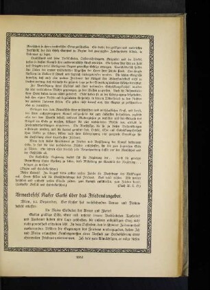 Armeebefehl Kaiser Carls über das Friedensangebot.
