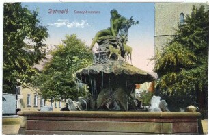 Postkarte, farbig. Donopbrunnen. Detmold. unbeschriftet