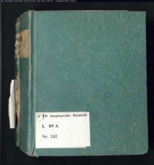 Gogerichtsregister Stadt Salzuflen 1595, 1597-1599, 1601-1619, 1628-1634, 1639-1649; - Namenverzeichnis 1595-1649 zu Nr. 241 und 242 = Extraband
