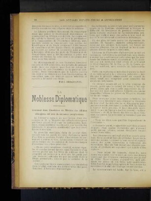 La Noblesse Diplomatique