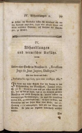 IV. Abhandlungen und vermischte Aufsätze.