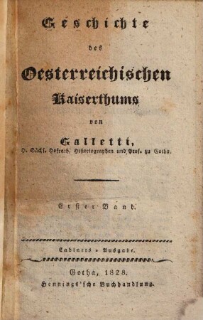 Geschichte des österreichischen Kaiserthums, 2