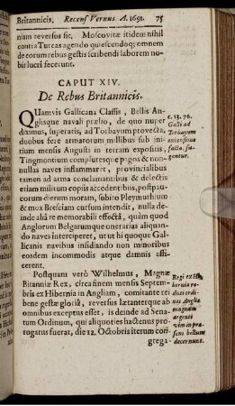 Caput XIV. De Rebus Britannicis