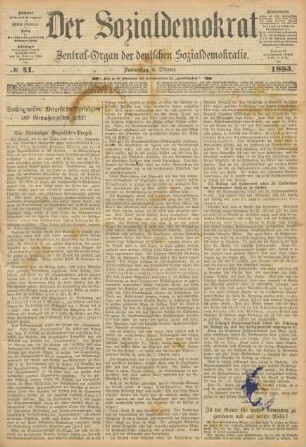 No 41. Donnerstag, 8. Oktober 1885.