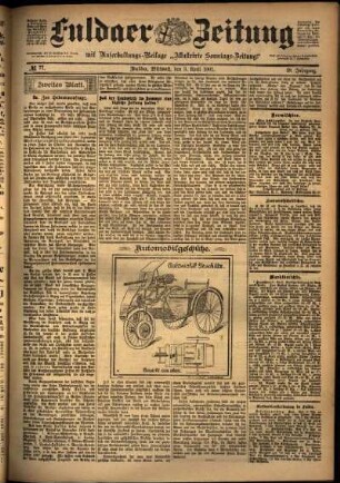 Zweite Ausgabe vom Mittwoch, den 03. April 1901.