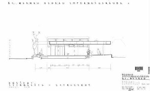 Wernau (Neckar): Neubau des Empfangsgeb., Ansicht Stirnseite Expressgut Empfangsgeb.