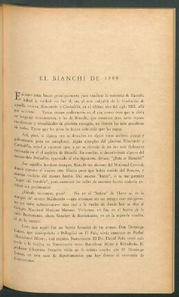 El Bianchi de 1900