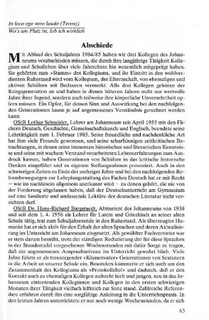 Abschiede