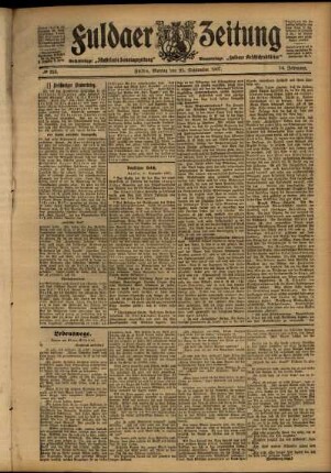Ausgabe vom Montag, den 23. September 1907.