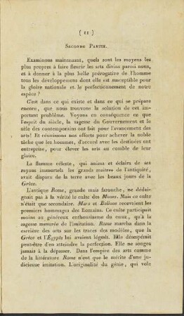 Seconde Partie