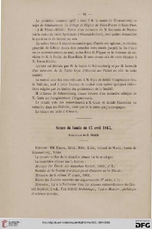 Séance du Comité du 13 avril 1863