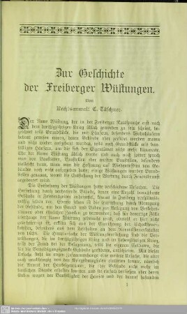 Zur Geschichte der Freiberger Wüstungen