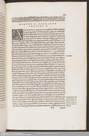 Beatus B. Rhenanus lectori S.