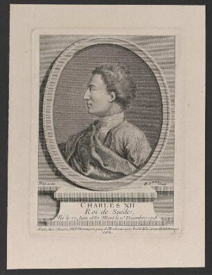 Porträt Karl XII., König von Schweden (1682-1718)