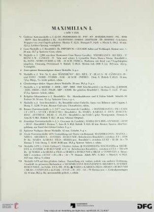 Maximilian I. (Nr. 1-221)